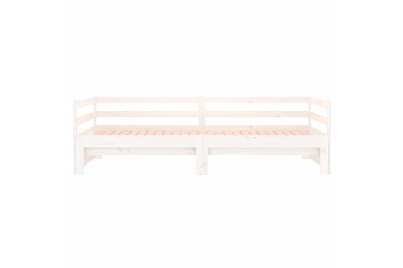 beBasic Sohvasänky ulosvedettävä valkoinen 2x (90x190) cm täysi mänty - Valkoinen - Huonekalut - Sänky - Sänkykehikot & sängynrungot
