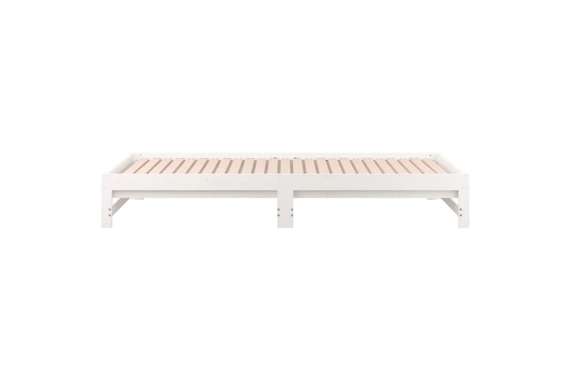 beBasic Sohvasänky ulosvedettävä valkoinen 2x (90x190) cm täysi mänty - Valkoinen - Huonekalut - Sänky - Sänkykehikot & sängynrungot