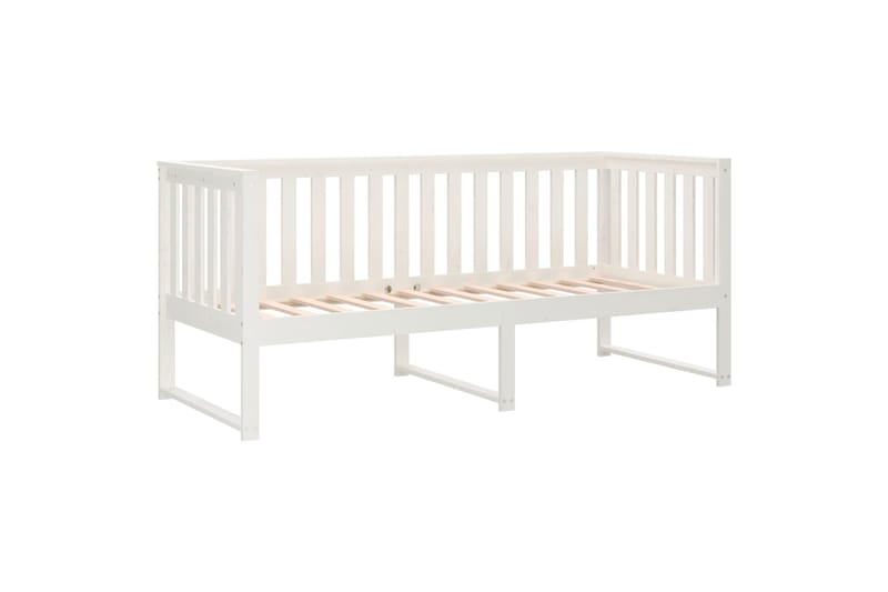 beBasic Sohvasänky valkoinen 75x190 cm täysi mänty - Valkoinen - Huonekalut - Sänky - Sänkykehikot & sängynrungot