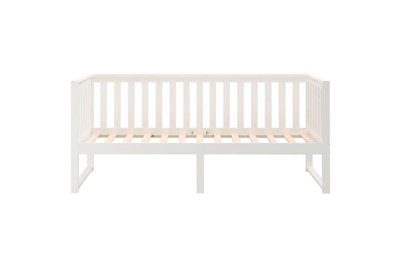 beBasic Sohvasänky valkoinen 75x190 cm täysi mänty - Valkoinen - Huonekalut - Sänky - Sänkykehikot & sängynrungot