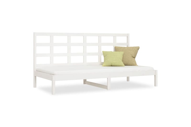 beBasic Sohvasänky valkoinen 80x200 cm täysi mänty - Valkoinen - Huonekalut - Sänky - Sänkykehikot & sängynrungot