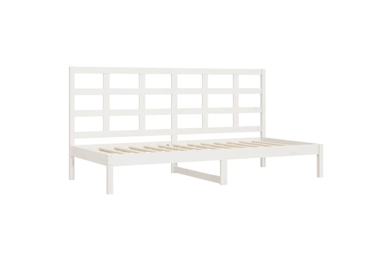 beBasic Sohvasänky valkoinen 80x200 cm täysi mänty - Valkoinen - Huonekalut - Sänky - Sänkykehikot & sängynrungot