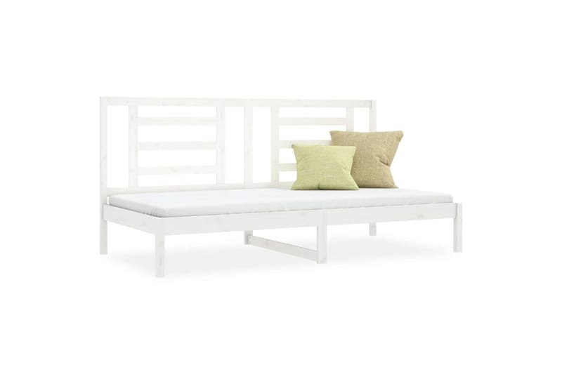 beBasic Sohvasänky valkoinen 80x200 cm täysi mänty - Valkoinen - Huonekalut - Sänky - Sänkykehikot & sängynrungot