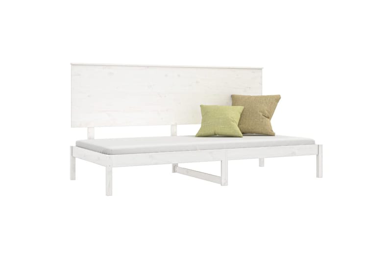 beBasic Sohvasänky valkoinen 80x200 cm täysi mänty - Valkoinen - Huonekalut - Sänky - Sänkykehikot & sängynrungot