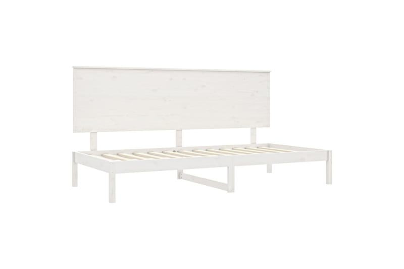 beBasic Sohvasänky valkoinen 80x200 cm täysi mänty - Valkoinen - Huonekalut - Sänky - Sänkykehikot & sängynrungot