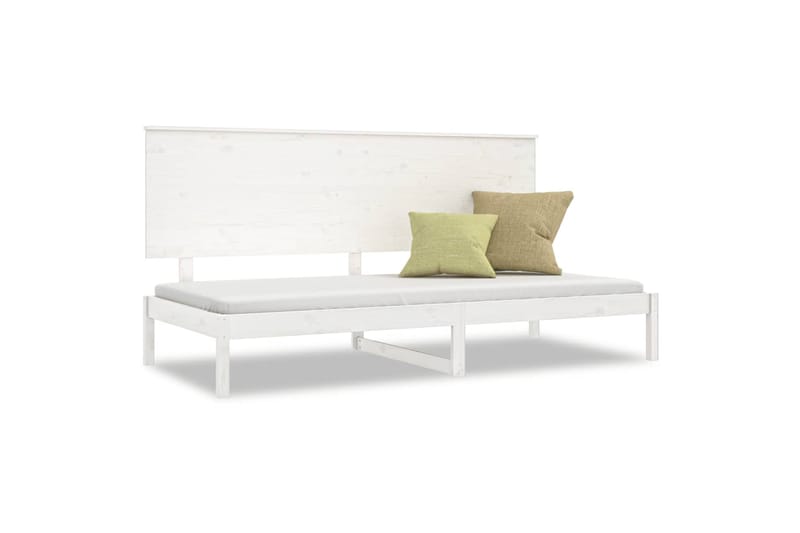 beBasic Sohvasänky valkoinen 80x200 cm t�äysi mänty - Valkoinen - Huonekalut - Sänky - Sänkykehikot & sängynrungot
