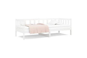 beBasic Sohvasänky valkoinen 80x200 cm täysi mänty - Valkoinen - Huonekalut - Sänky - Sänkykehikot & sängynrungot