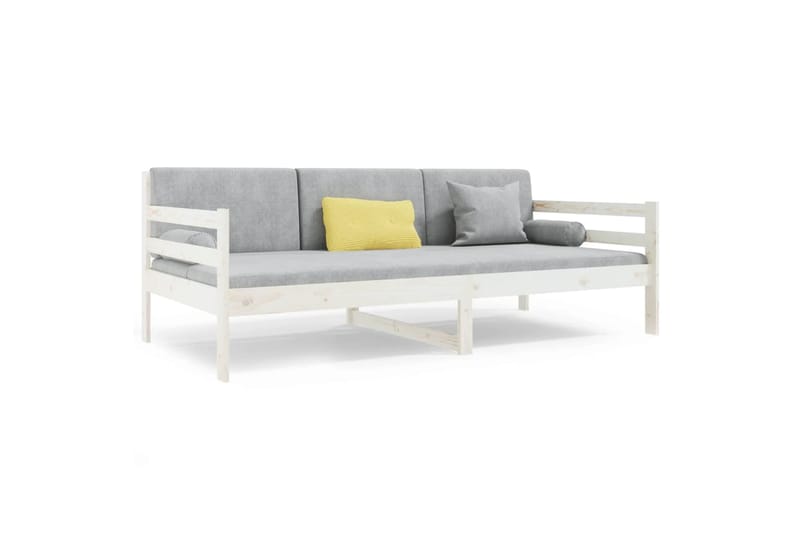 beBasic Sohvasänky valkoinen 90x190 cm täysi mänty - Valkoinen - Huonekalut - Sänky - Sänkykehikot & sängynrungot
