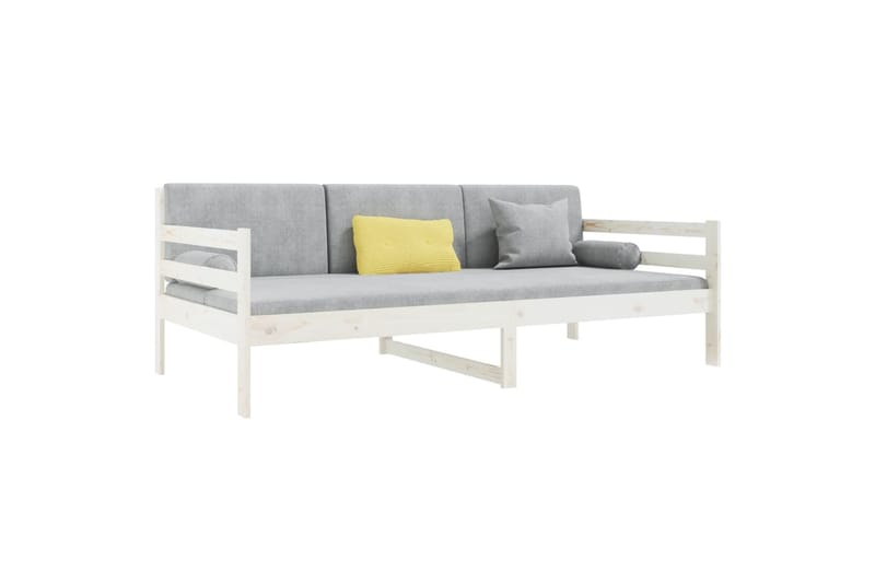 beBasic Sohvasänky valkoinen 90x190 cm täysi mänty - Valkoinen - Huonekalut - Sänky - Sänkykehikot & sängynrungot