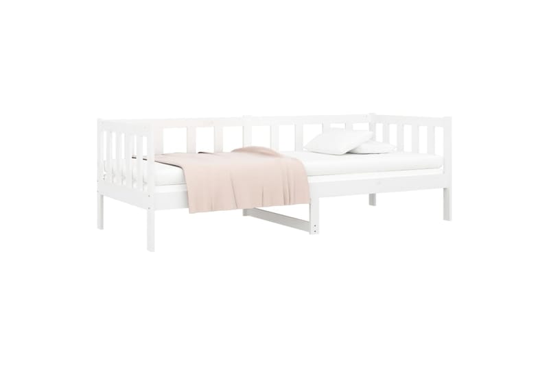 beBasic Sohvasänky valkoinen 90x190 cm täysi mänty - Valkoinen - Huonekalut - Sänky - Sänkykehikot & sängynrungot