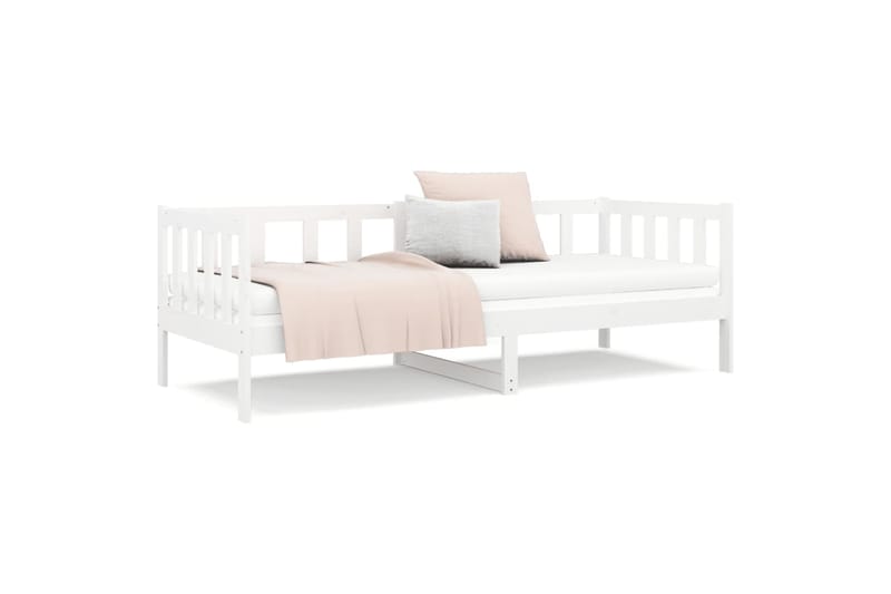 beBasic Sohvasänky valkoinen 90x190 cm täysi mänty - Valkoinen - Huonekalut - Sänky - Sänkykehikot & sängynrungot