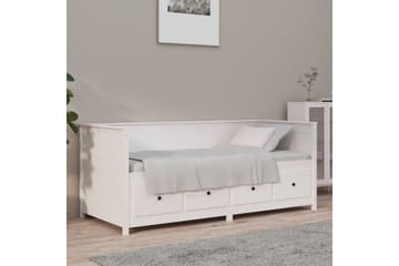 beBasic Sohvasänky valkoinen 90x190 cm täysi mänty - Valkoinen - Huonekalut - Sänky - Sänkykehikot & sängynrungot