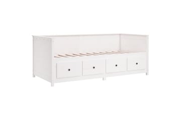 beBasic Sohvasänky valkoinen 90x190 cm täysi mänty - Valkoinen - Huonekalut - Sänky - Sänkykehikot & sängynrungot