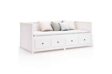 beBasic Sohvasänky valkoinen 90x190 cm täysi mänty - Valkoinen - Huonekalut - Sänky - Sänkykehikot & sängynrungot