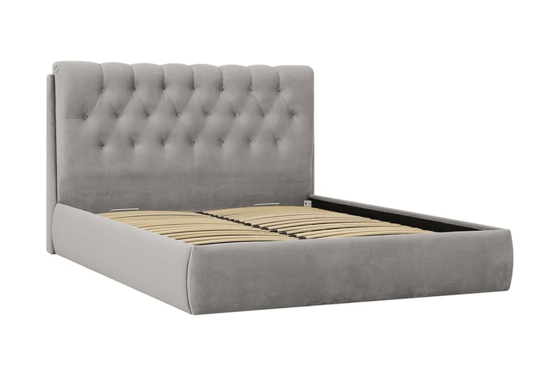 Bedford Sänkysetti säilytystilalla 160x200 cm - Harmaa - Huonekalut - Sänky - Sänkypaketti