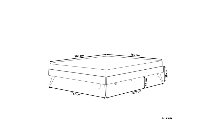 Benedik Sänkykehys 160x200 cm - Valkoinen - Huonekalut - Sänky - Sänkykehikot & sängynrungot