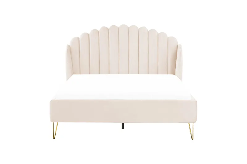 Benicio Sänkykehys 140x200 cm - Beige/Kulta - Huonekalut - Sänky - Sänkykehikot & sängynrungot