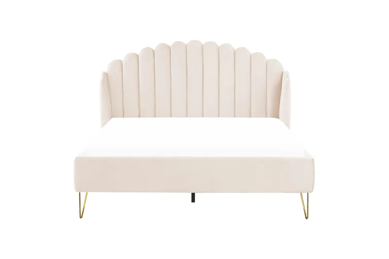 Benicio Sänkykehys 160x200 cm - Beige/Kulta - Huonekalut - Sänky - Sänkykehikot & sängynrungot