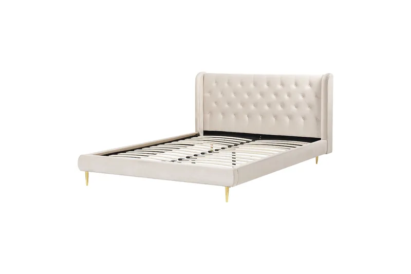 Bernie Sänkykehys 160x200 cm, Beige/Kulta