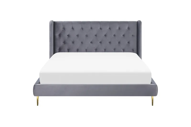 Bernie Sänkykehys 180x200 cm - Harmaa/Kulta - Huonekalut - Sänky - Sänkykehikot & sängynrungot