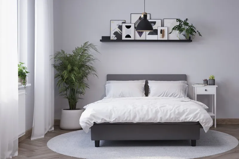 Billingen täydellinen sänkypaketti 90 × 200 cm - Harmaa - Huonekalut - Sänky - Yhden hengen sängyt