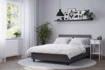 Billingen täydellinen sänkypaketti 90 × 200 cm - Harmaa - Huonekalut - Sänky - Yhden hengen sängyt