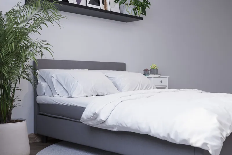 Billingen täydellinen sänkypaketti 90 × 200 cm - Harmaa - Huonekalut - Sänky - Yhden hengen sängyt