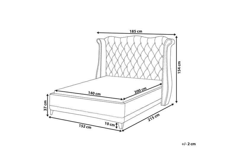 Bode Sänkykehys 140x200 cm - Beige - Huonekalut - Sänky - Sänkykehikot & sängynrungot