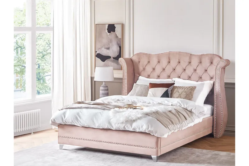 Bode Sänkykehys 180x200 cm - Vaaleanpunainen - Huonekalut - Sänky - Sänkykehikot & sängynrungot