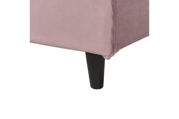 Bossom Sänkykehys 90x200 cm - Vaaleanpunainen/Tumma puu - Huonekalut - Sänky - Sänkykehikot & sängynrungot