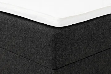 Boxy sänkypaketti – jenkkisänky 180x200 cm kangasta sängynpäädyllä + petauspatja - Musta - Huonekalut - Sänky - Sängyt säilytystilalla