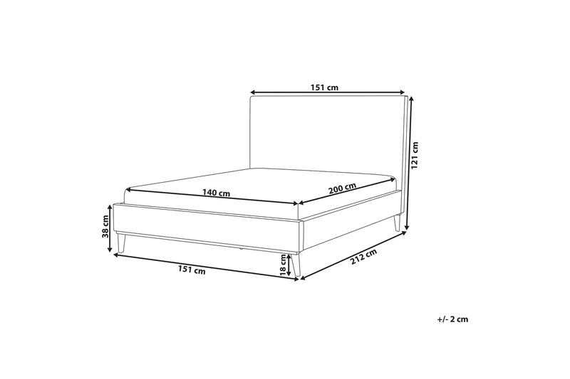 Braydon Sänkykehys 140x200 cm - Vaaleanpunainen/Tumma puu - Huonekalut - Sänky - Sänkykehikot & sängynrungot