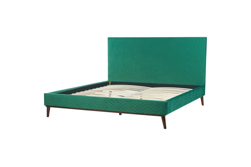 Braydon Sänkykehys 180x200 cm, Vihreä/Tumma puu