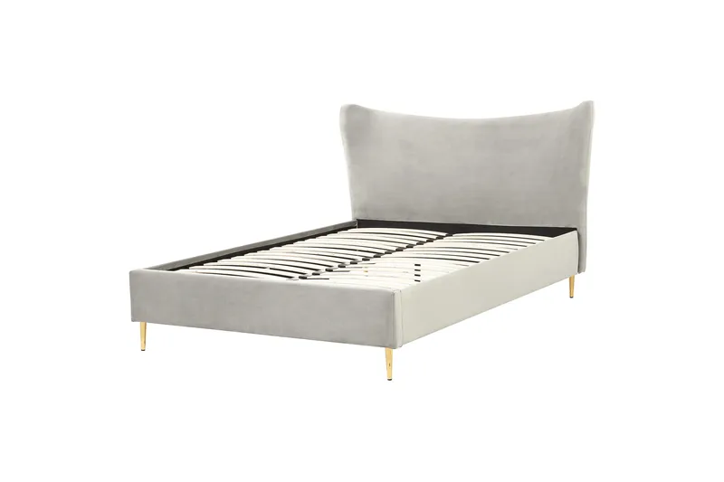 Briley Sänkykehys 140x200 cm, Vaaleanharmaa/Kulta