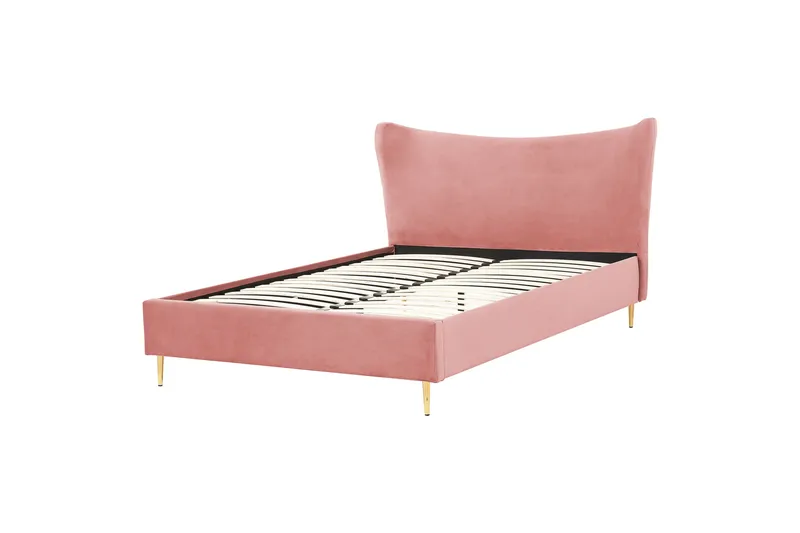 Briley Sänkykehys 160x200 cm, Vaaleanpunainen/Kulta