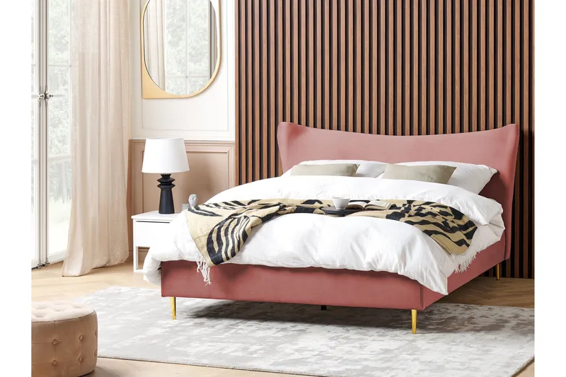 Briley Sänkykehys 180x200 cm - Vaaleanpunainen/Kulta - Huonekalut - Sänky - Sänkykehikot & sängynrungot