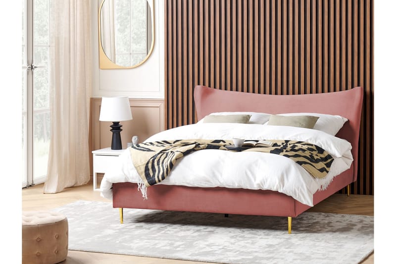Briley Sänkykehys 180x200 cm - Vaaleanpunainen/Kulta - Huonekalut - Sänky - Sänkykehikot & sängynrungot