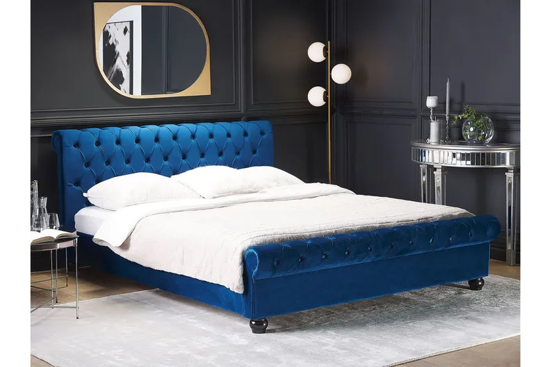 Bronson Sänkykehys 180x200 cm - Sininen/Tumma puu - Huonekalut - Sänky - Vesisänky