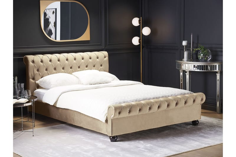 Bronson Vesipatjasänky 180x200 cm - Beige/Tumma puu - Huonekalut - Sänky - Vesisänky