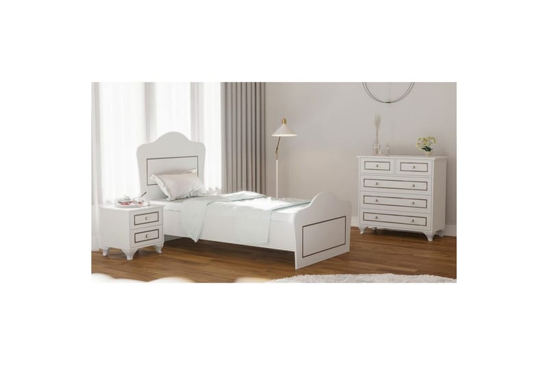 Brynor Sängynrunko 90x190 cm - Matta Valkoinen - Huonekalut - Sänky - Sänkykehikot & sängynrungot