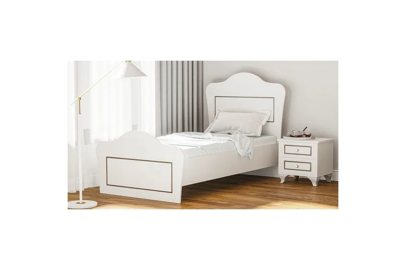 Brynor Sängynrunko 90x190 cm - Matta Valkoinen - Huonekalut - Sänky - Sänkykehikot & sängynrungot