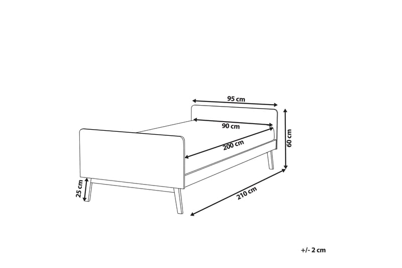 Burt Sänkykehys 90x200 cm - Sininen - Huonekalut - Sänky - Sänkykehikot & sängynrungot