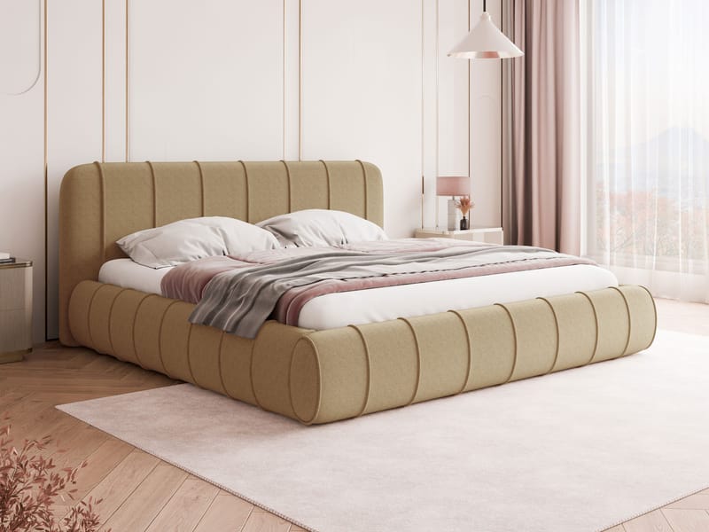 Calrosin Sängynrunko 120x200 cm Säilytystilalla - Tummabeige - Huonekalut - Sänky - Sänkykehikot & sängynrungot