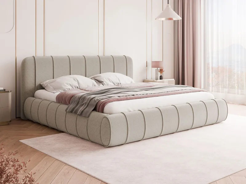 Calrosin Sängynrunko 140x200 cm Säilytystilalla - Beige - Huonekalut - Sänky - Sänkykehikot & sängynrungot