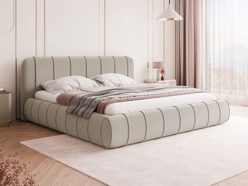Calrosin Sängynrunko 180x200 cm Säilytystilalla - Beige - Huonekalut - Sänky - Sänkykehikot & sängynrungot