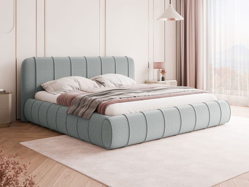 Calrosin Sängynrunko 200x200 cm Säilytystilalla - Vaaleanharmaa - Huonekalut - Sänky - Sänkykehikot & sängynrungot