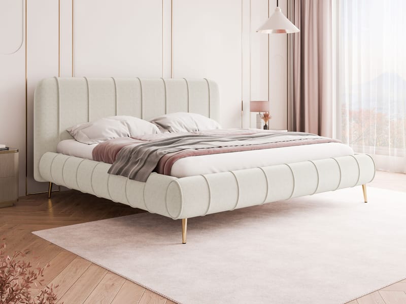 Calrosin Sängynrunko Jaloilla 160x200 cm Säilytystilalla - Valkoinen - Huonekalut - Sänky - Sänkykehikot & sängynrungot