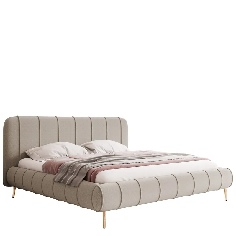 Calrosin Sängynrunko Jaloilla 200x200 cm Säilytystilalla, Beige
