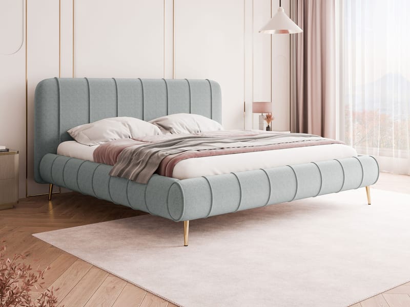 Calrosin Sängynrunko Jaloilla 200x200 cm Säilytystilalla - Vaaleanharmaa - Huonekalut - Sänky - Sänkykehikot & sängynrungot