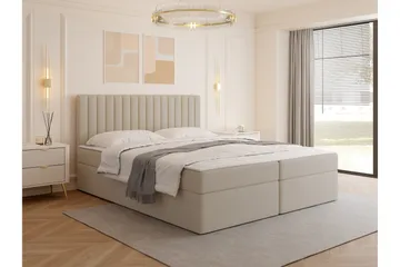 Calrosor Sänkypaketti Jenkkisänky ja säilytystilalla 140x200 cm - Beige - Huonekalut - Sänky - Jenkkisängyt